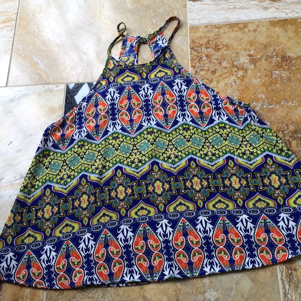 2 Hearts silky poly high neckline sexy racerback